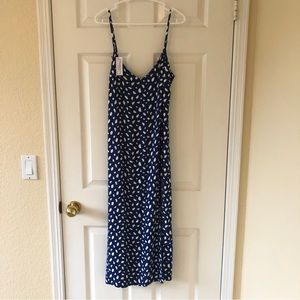Reformation $148 Crimini Sleeveless Midi Dress in Moray Blue White Size 2